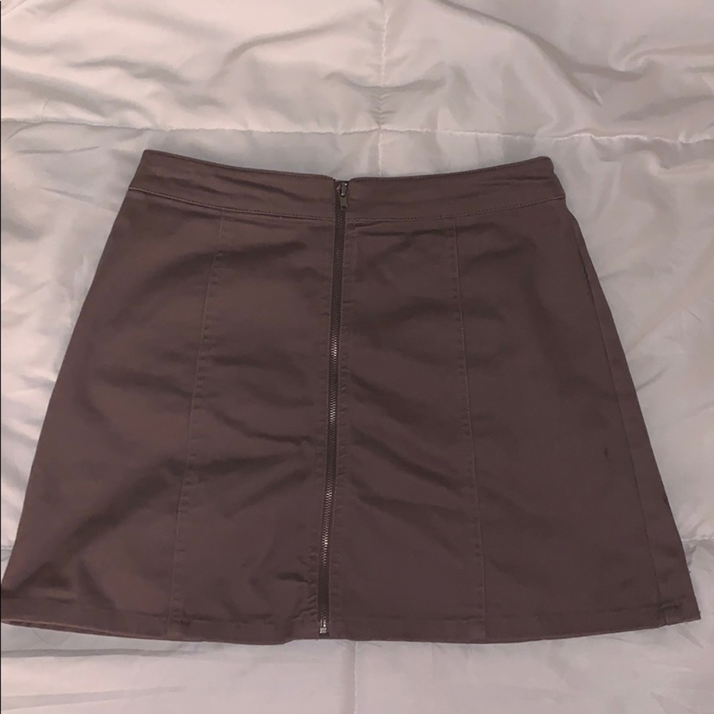 Zipper Mini Skirt